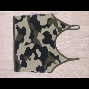 Army green tank top